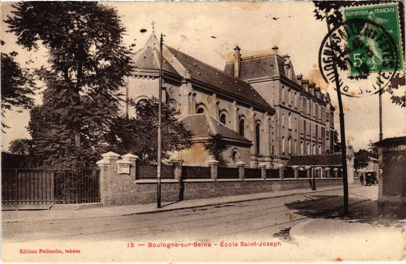 Carte postale ancienne Boulogne Ecole Saint Joseph