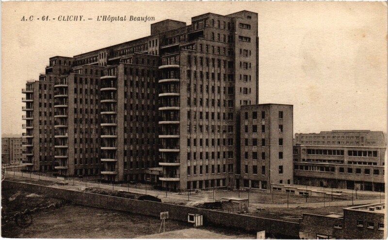 Carte postale ancienne L'Hôpital Beaujon à Clichy