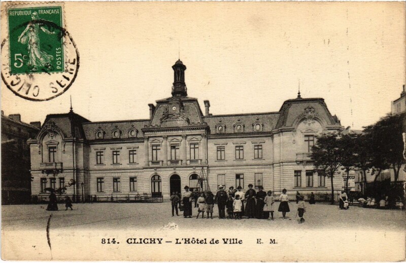 Carte postale ancienne L'Hôtel de Ville à Clichy