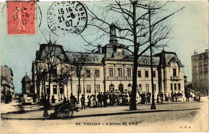 Carte postale ancienne L'Hôtel de Ville à Clichy