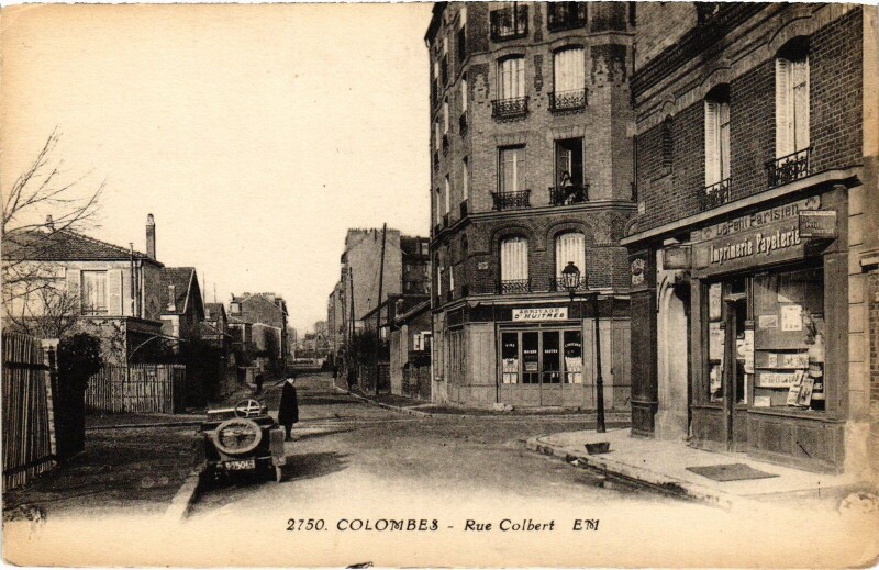 Carte postale ancienne Colombes Rue Colbert à Colombes