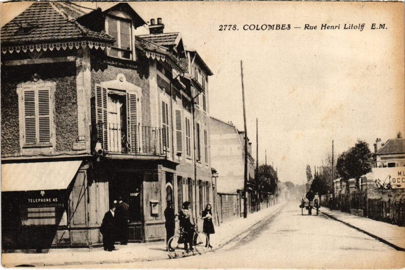 Carte postale ancienne Colombes Rue Henri Litolff à Bois-Colombes
