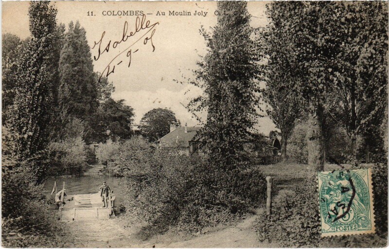 Carte postale ancienne Colombes Au Moulin Joly à Colombes