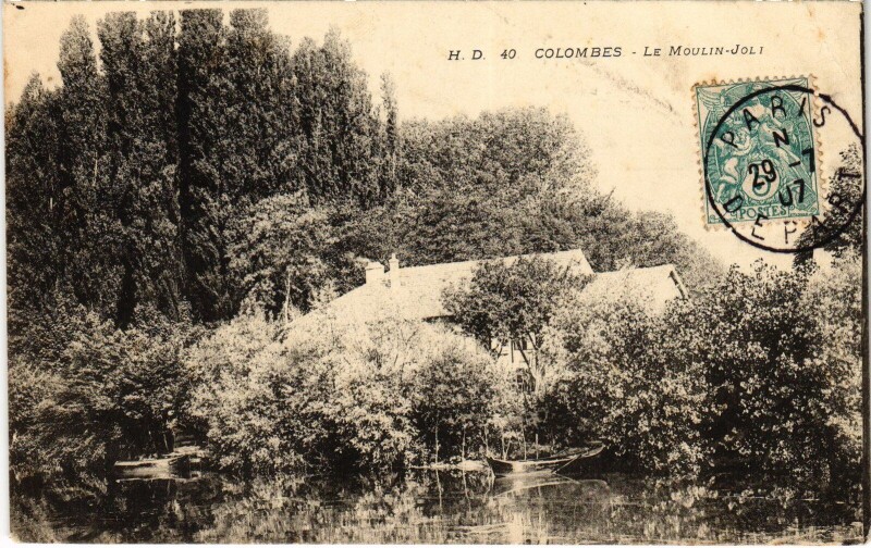 Carte postale ancienne Colombes Moulin Joly à Colombes
