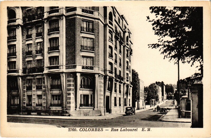 Carte postale ancienne Colombes Rue Labouret à Colombes
