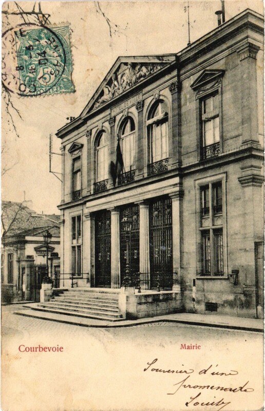 Carte postale ancienne Courbevoie La Mairie à Courbevoie