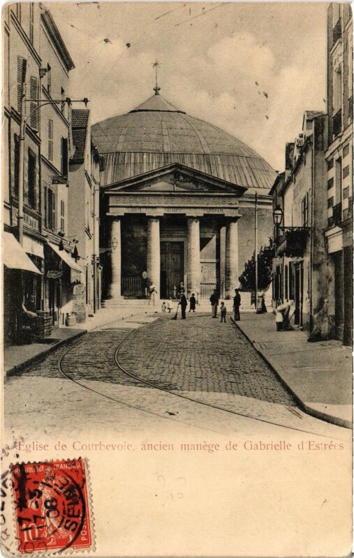 Carte postale ancienne Courbevoie Eglise à Courbevoie