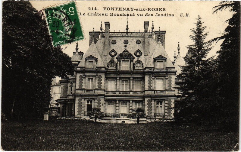 Carte postale ancienne Fontenay aux Roses Chateau Boucicaut à Fontenay-aux-Roses