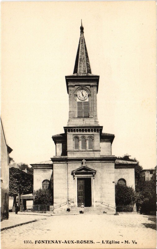 Carte postale ancienne Fontenay aux Roses Eglise à Fontenay-aux-Roses