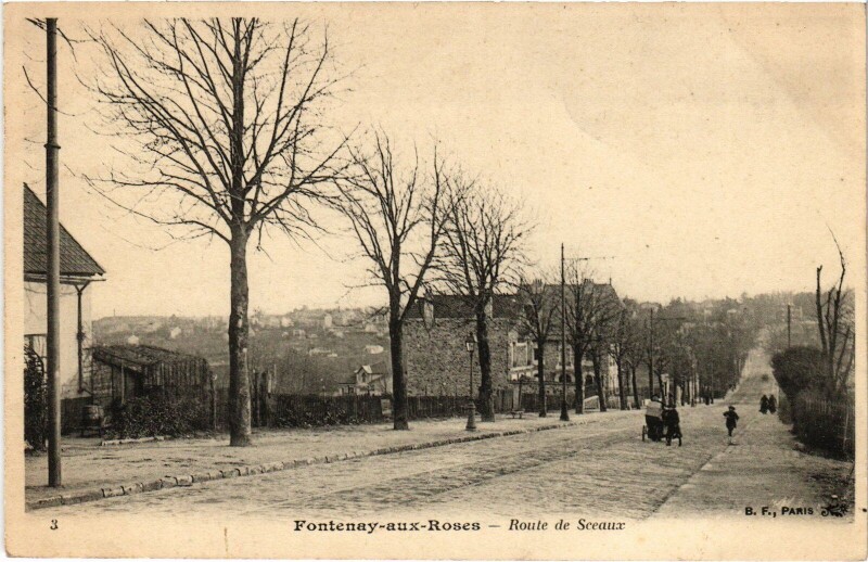Carte postale ancienne Fontenay aux Roses Route de Sceaux à Fontenay-aux-Roses