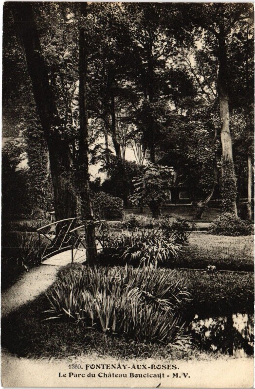 Carte postale ancienne Fontenay aux Roses Le Parc du CHateau Boucicaut à Fontenay-aux-Roses