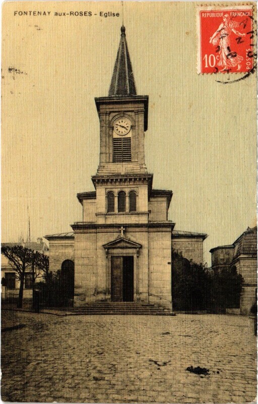Carte postale ancienne Fontenay aux Roses Eglise à Fontenay-aux-Roses