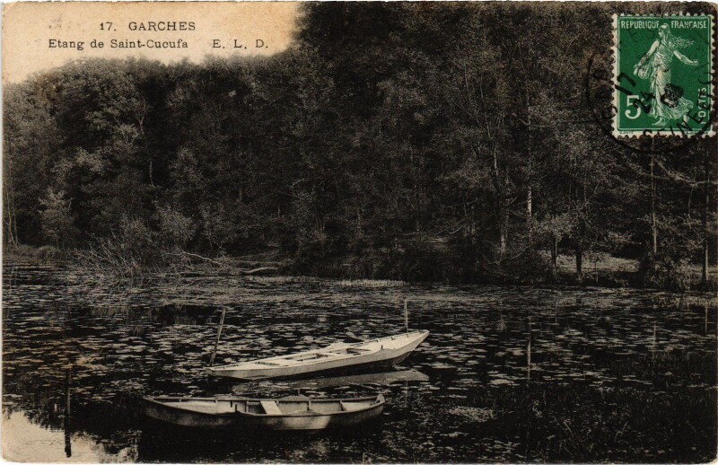 Carte postale ancienne Garches Etang de Saint-Cucufa à Garches