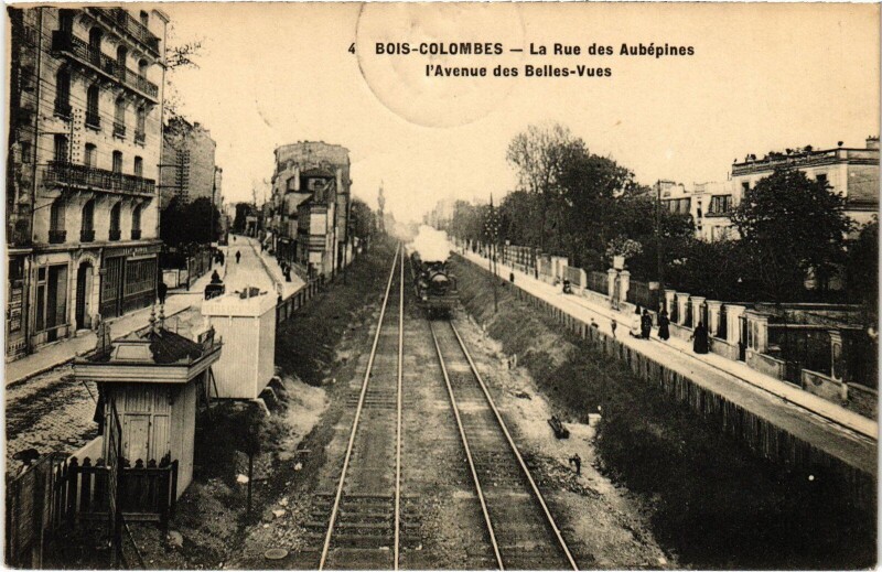 Carte postale ancienne Colombes Rue des Aubepines l'Avenue des Belles Vues à Colombes