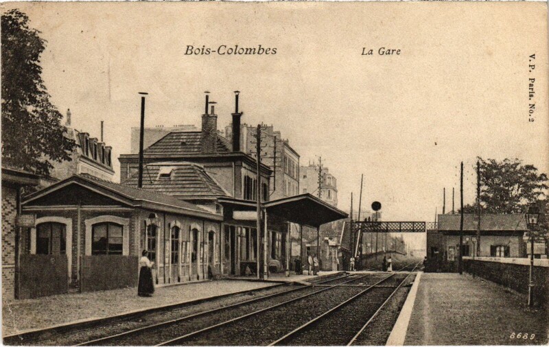 Carte postale ancienne Colombes La Gare à Colombes