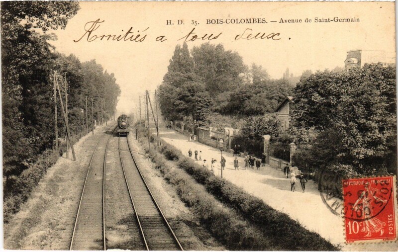 Carte postale ancienne Colombes Avenue de Saint-Germain à Colombes