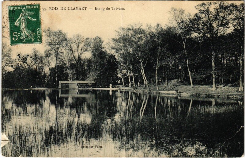 Carte postale ancienne Clamart Etang de Trivaux à Clamart