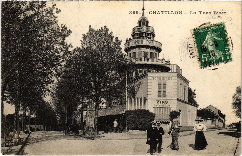 Carte postale ancienne Chatillon Tour Biret
