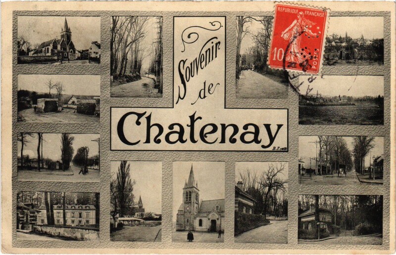 Carte postale ancienne Chatenay souvenir