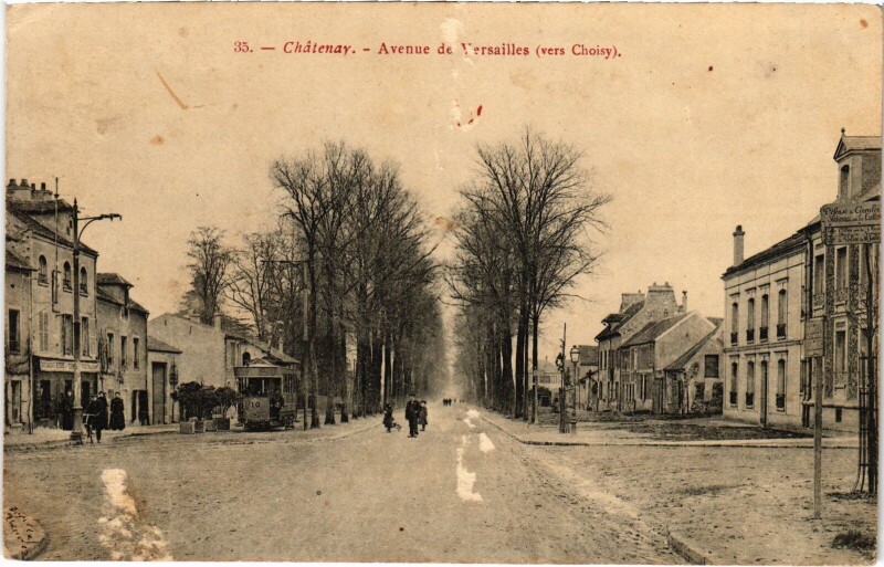 Carte postale ancienne Chatenay Avenue de Versailles