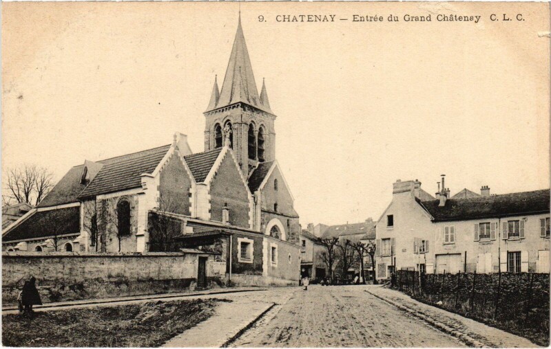 Carte postale ancienne Chatenay Entree du Grand Chatenay