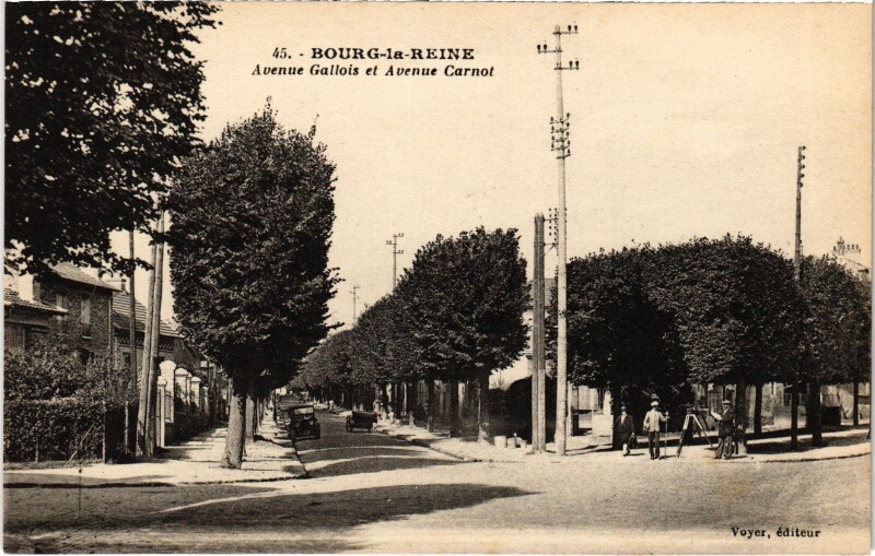 Carte postale ancienne Bourg la Reine Avenue Gallois et Avenue Carnot à Bourg-la-Reine