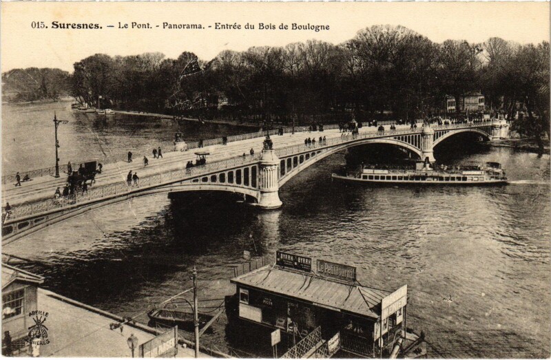 Carte postale ancienne Suresnes Le Pont panorama à Suresnes