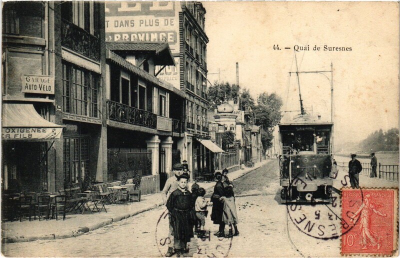 Carte postale ancienne Quai de Suresnes à Suresnes