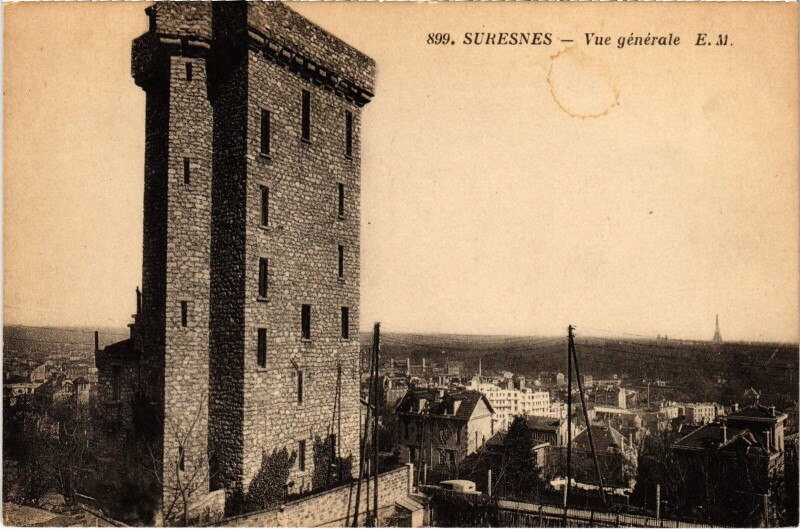 Carte postale ancienne Suresnes vue generale à Suresnes