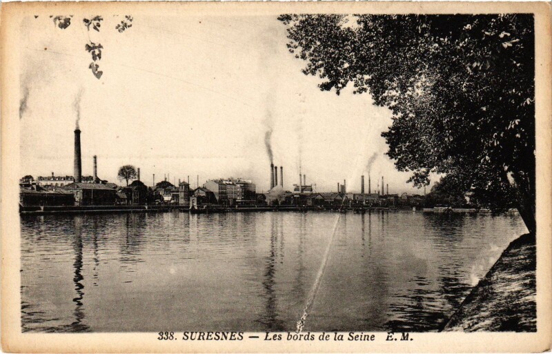 Carte postale ancienne Suresnes Les bords de la Seine à Suresnes