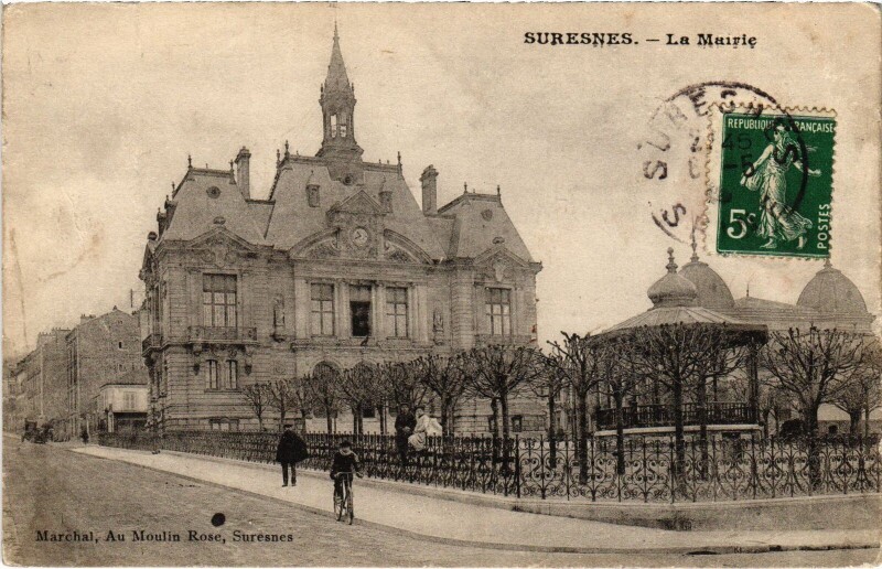 Carte postale ancienne Suresnes La Mairie à Suresnes