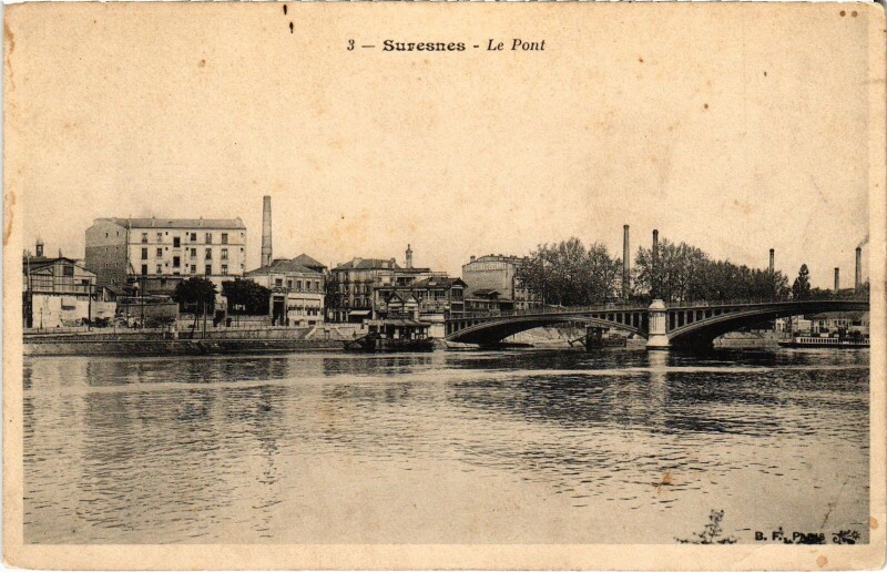 Carte postale ancienne Suresnes Le Pont à Suresnes