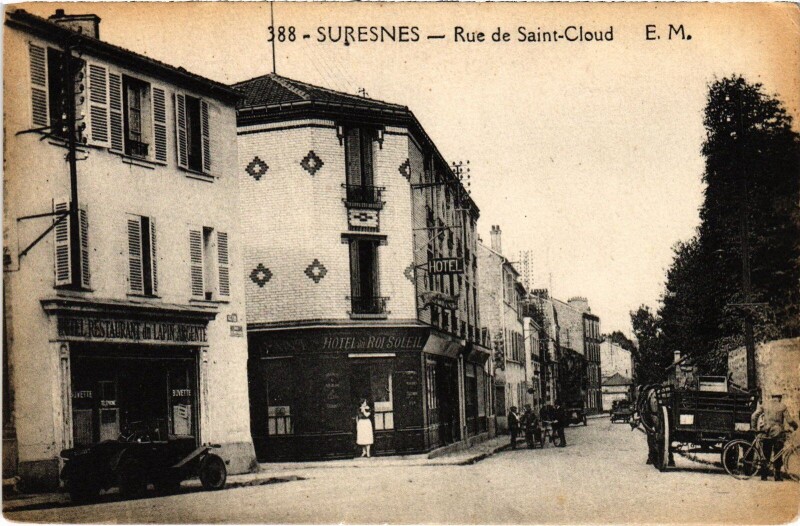 Carte postale ancienne Suresnes Rue de Saint-Cloud à Saint-Cloud