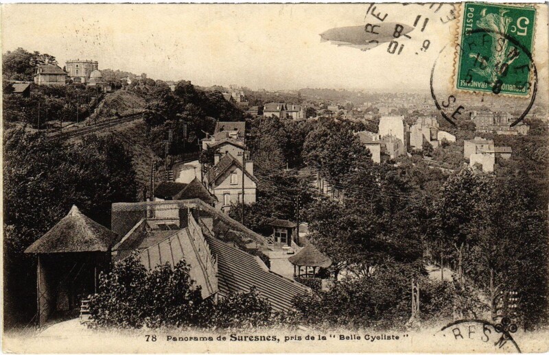 Carte postale ancienne Suresnes panorama à Suresnes
