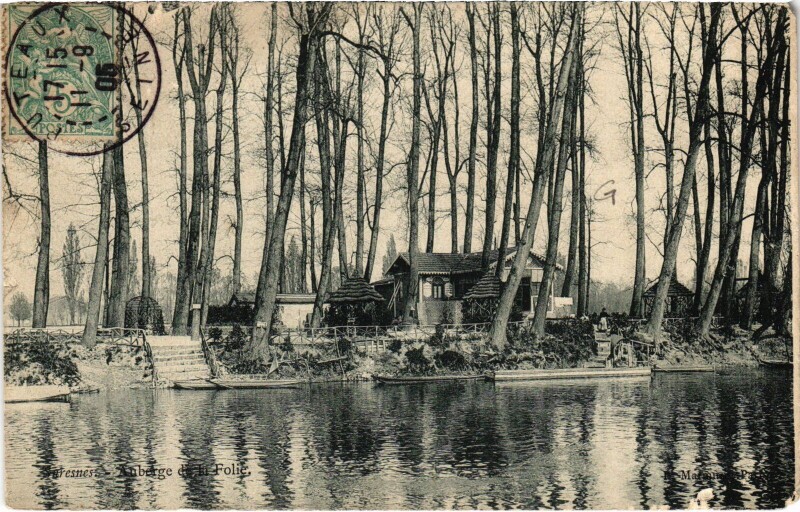 Carte postale ancienne Suresnes Auberge de la Folie à Suresnes