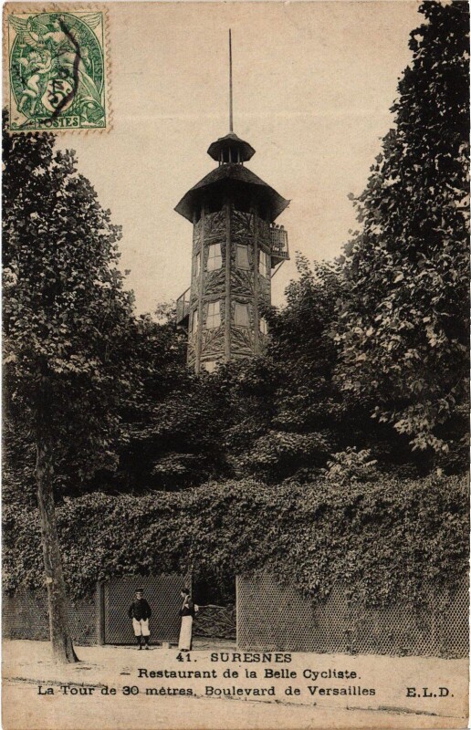 Carte postale ancienne Suresnes Place du Marche à Suresnes