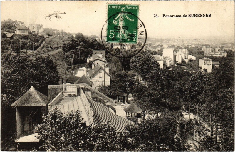 Carte postale ancienne Suresnes panorama à Suresnes