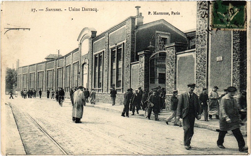 Carte postale ancienne Suresnes Usine Darracq à Suresnes