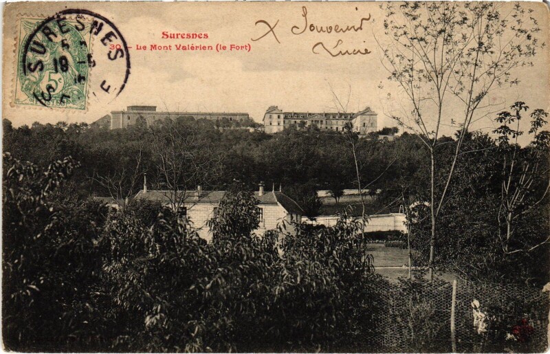 Carte postale ancienne Suresnes Mont Valerien à Suresnes