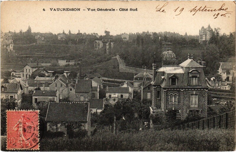 Carte postale ancienne Vaucresson vue generale à Vaucresson