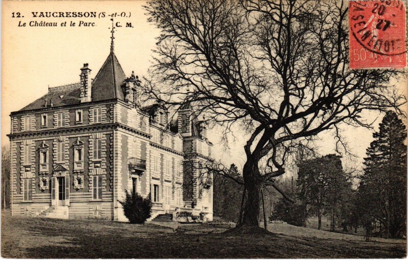 Carte postale ancienne Vaucresson Chateau et le Parc à Vaucresson