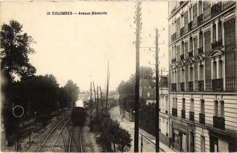 Carte postale ancienne Colombes Avenue Menelotte à Colombes