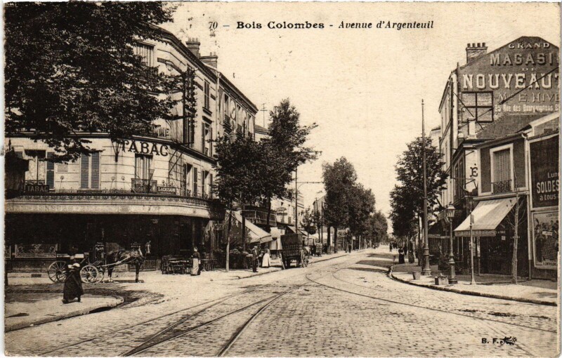 Carte postale ancienne Colombes Avenue d'Argenteuil à Colombes