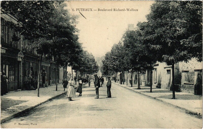 Carte postale ancienne Puteaux Boulevard Richard Wallace à Puteaux