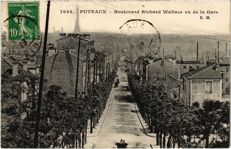 Carte postale ancienne Puteaux Boulevard Richard Wallace à Puteaux