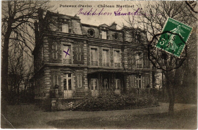 Carte postale ancienne Puteaux Chateau Martinet à Puteaux