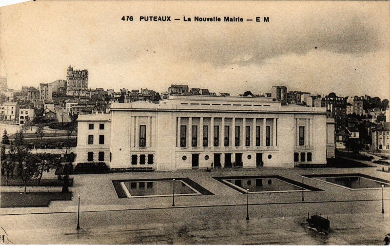 Carte postale ancienne Puteaux La Nouvelle Mairie à Puteaux