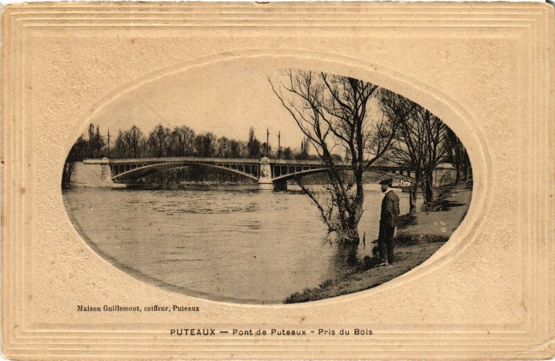 Carte postale ancienne Puteaux Pont de Puteaux à Puteaux