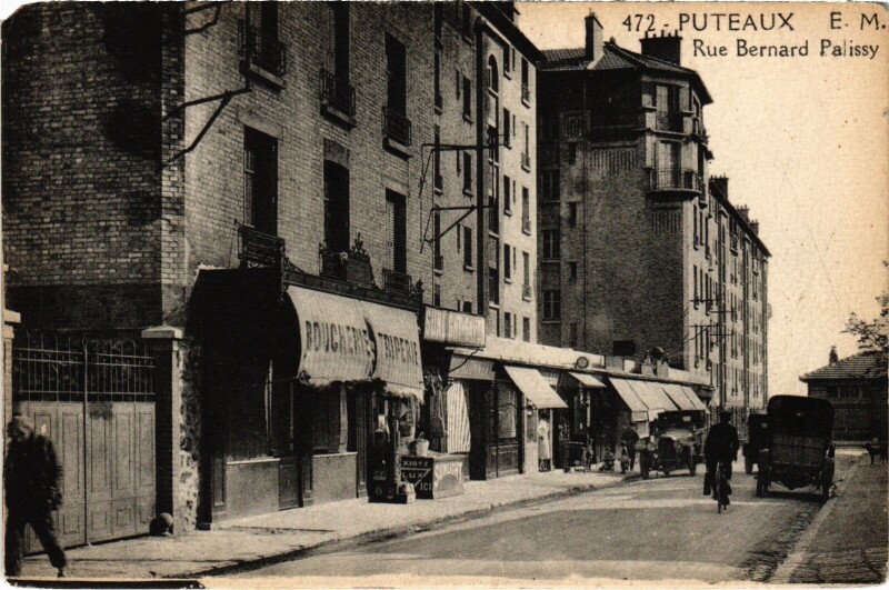 Carte postale ancienne Puteaux Rue Bernard Palissy à Puteaux