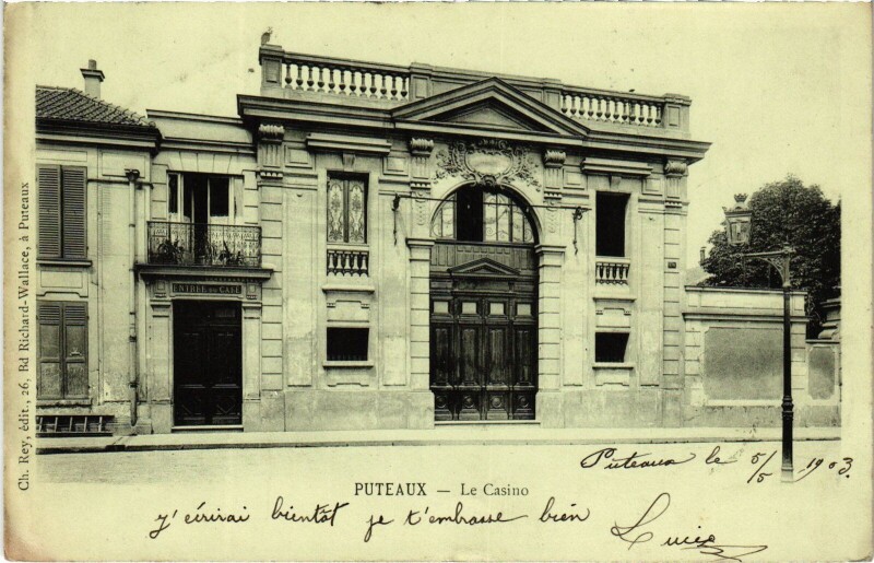 Carte postale ancienne Puteaux Le Casino à Puteaux